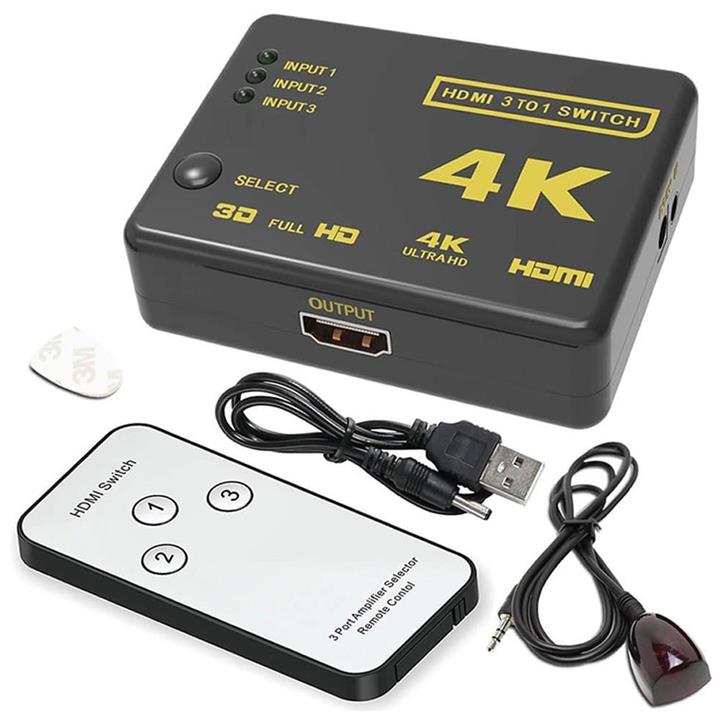 سوئیچ 1 به 3 HDMI دیتک مدل UH-301 Dtech UH-301 1x3 HDMI Switch